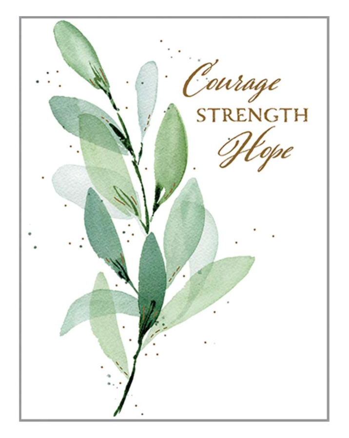 S-COURAGE STRENGTH HOPE CARD