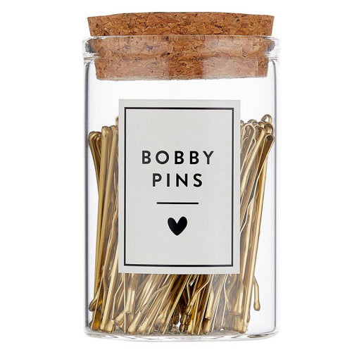 100 GOLD BOBBY PINS/JAR