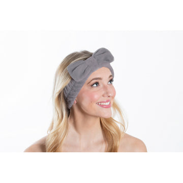 PLUSH BOW GREY