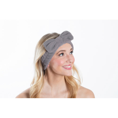 PLUSH BOW GREY