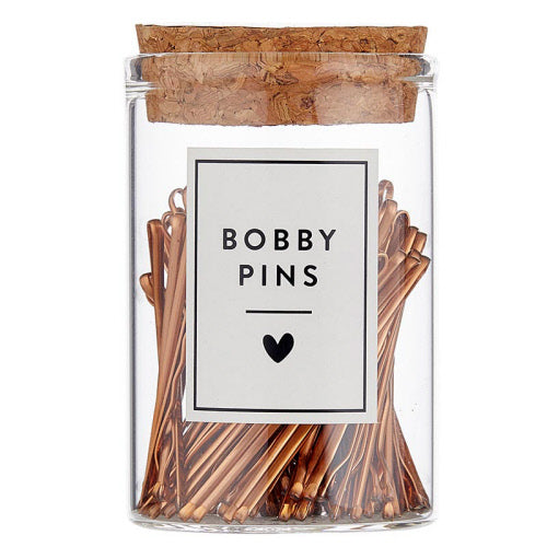 100 ROSE GOLD BOBBY PINS/JAR