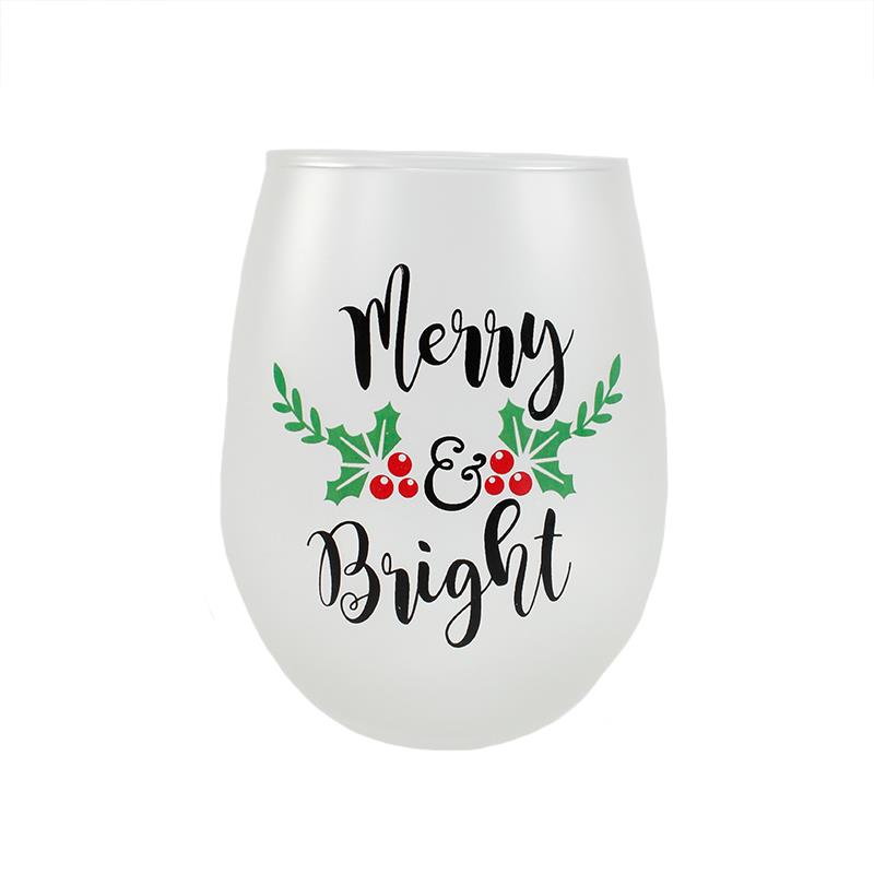 MERRY & BRIGHT WINE GLASS